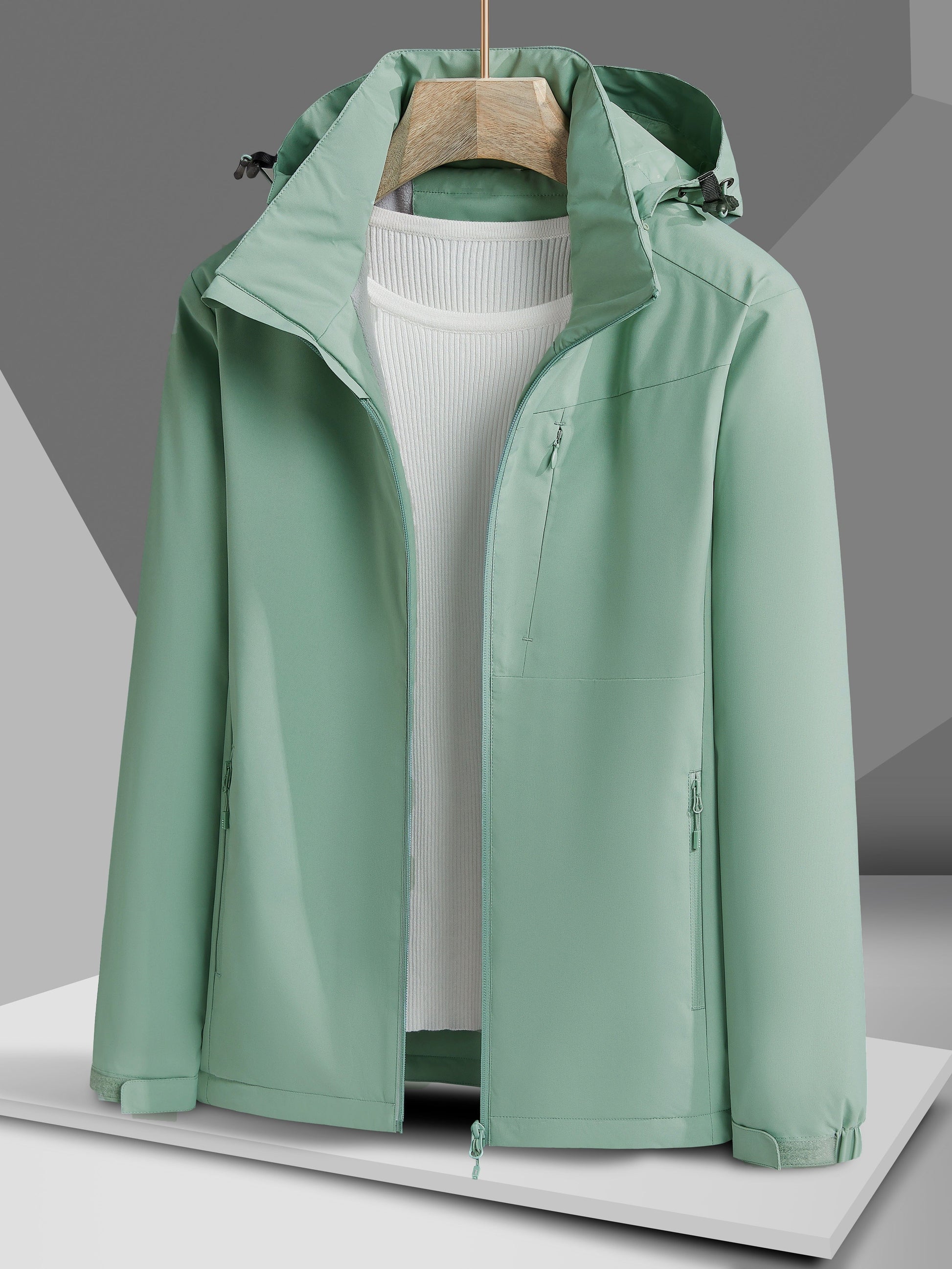 Women’s Mid-Length Jacket Straight Shape Hooded