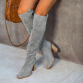 Over-the-Knee Boots Straight Silhouette Smooth Surface