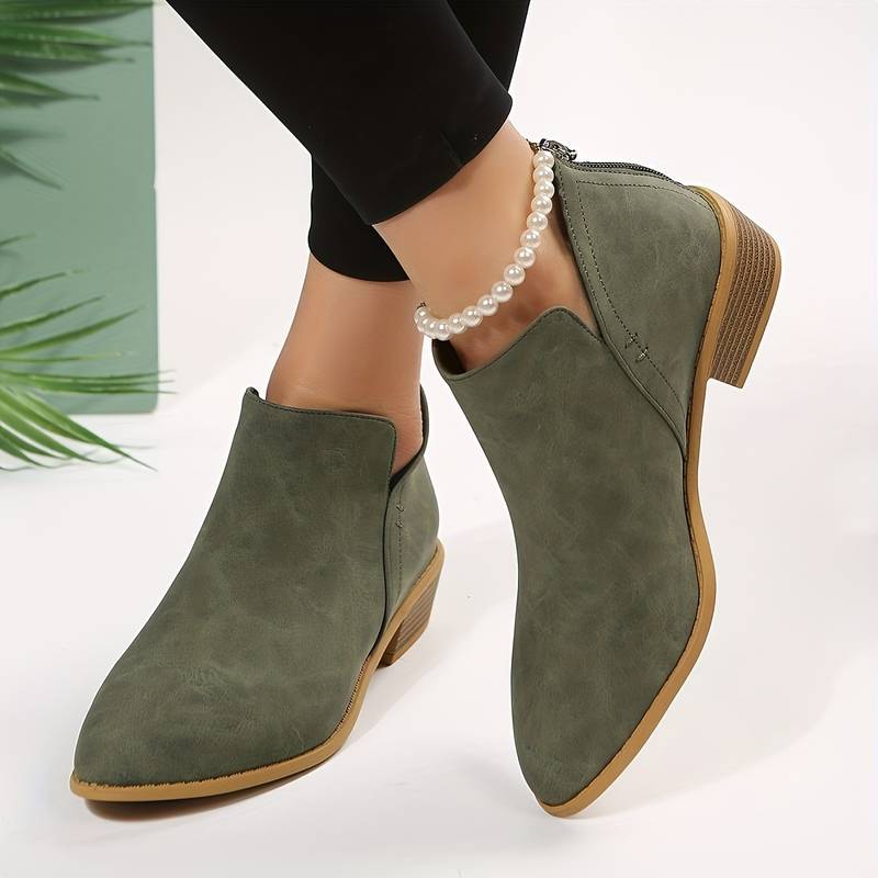 Women’s Ankle Boots Pointed Toe Perforated