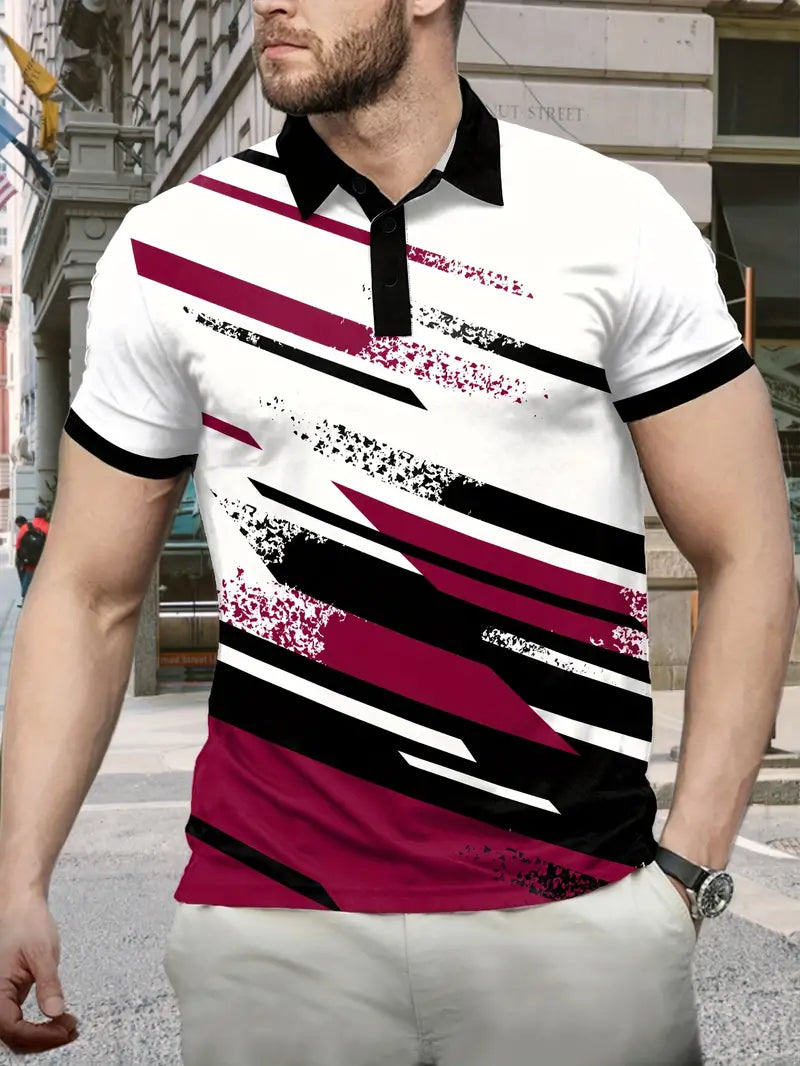 Graphic Print Polo Shirt Regular Fit