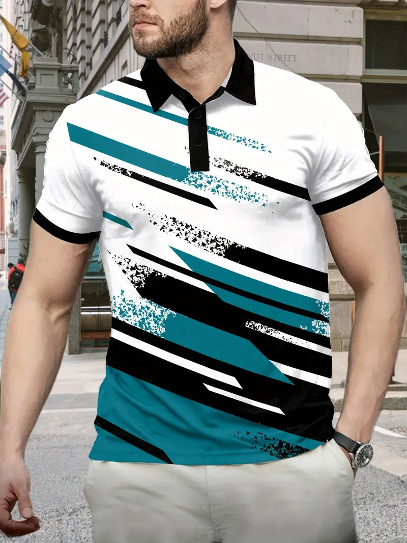 Graphic Print Polo Shirt Regular Fit