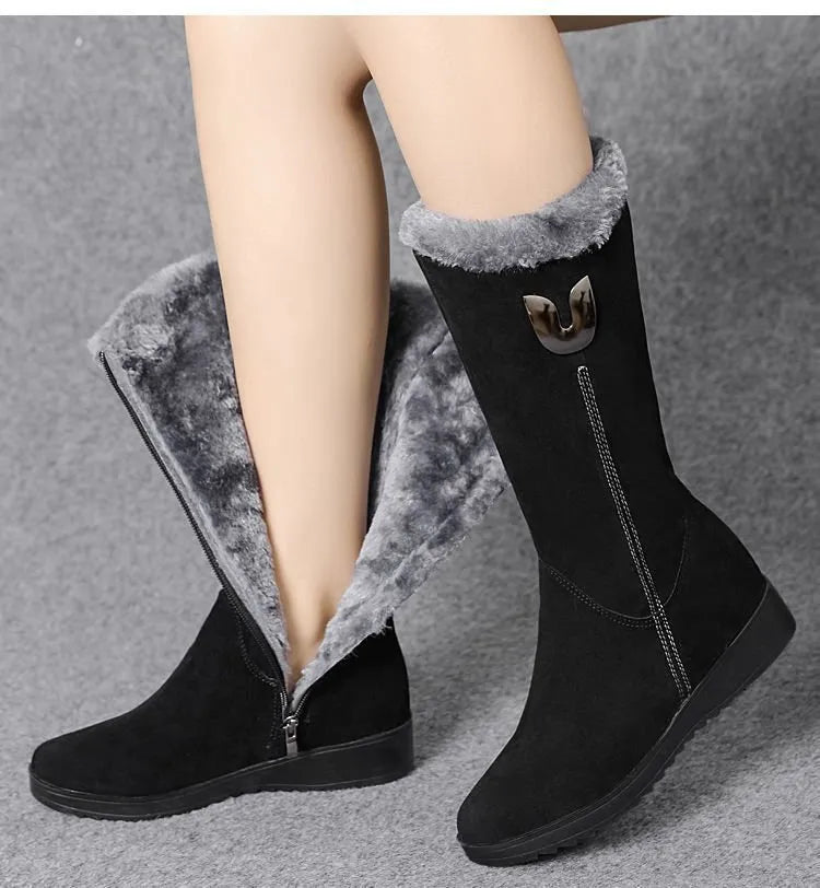 Over-the-Knee Boots Straight Silhouette Side Zip