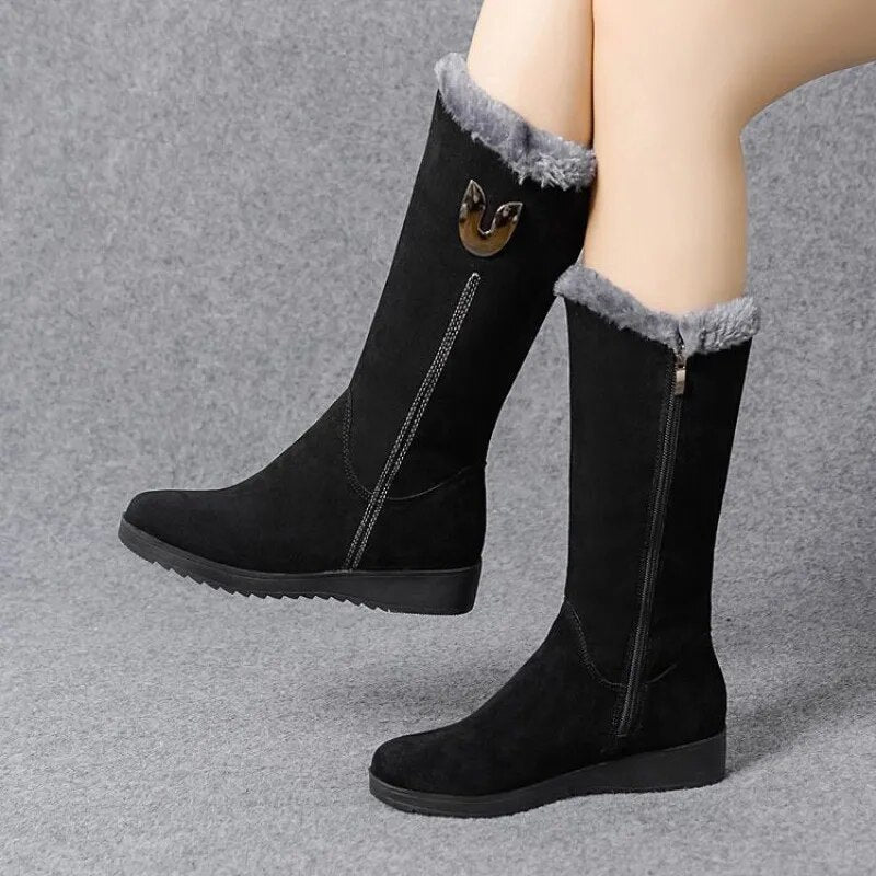 Over-the-Knee Boots Straight Silhouette Side Zip