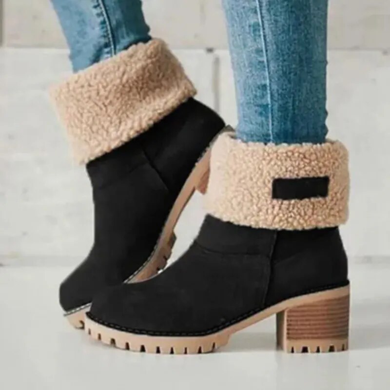 Ankle Boots Straight Shape Close-Fitting