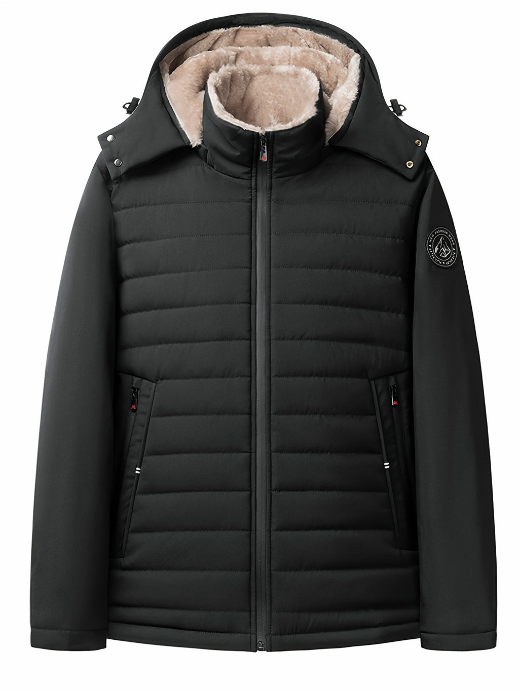 Men’s Jacket Straight Cut Hip Length with Hood