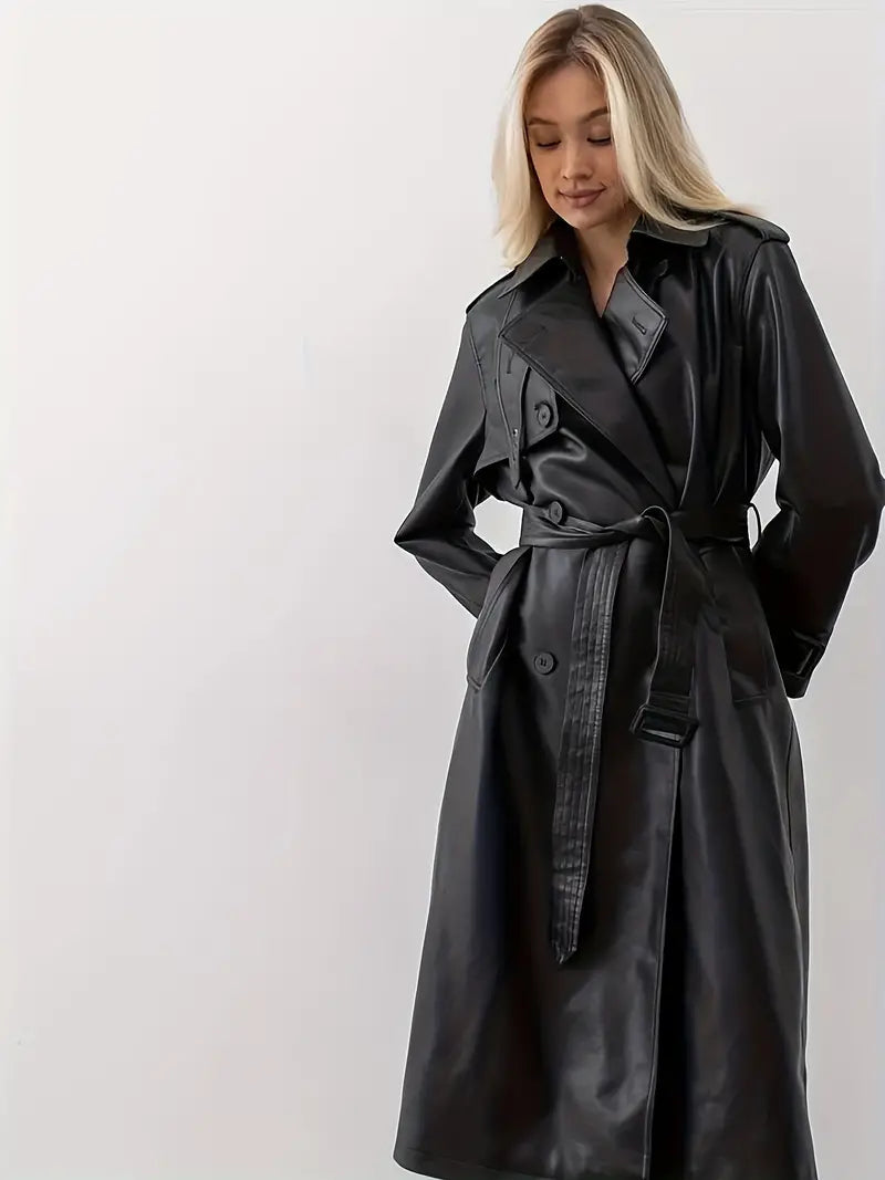 Women’s Straight Coat Medium Length with Belt