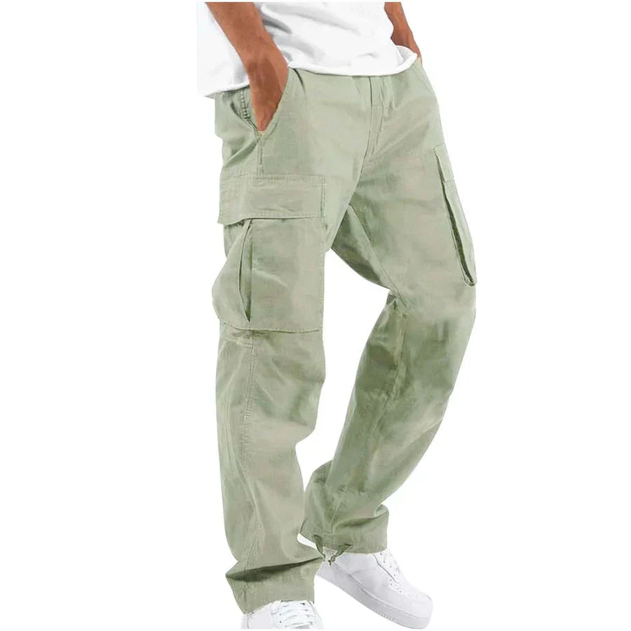 Cargo Trousers Relaxed Straight-Leg