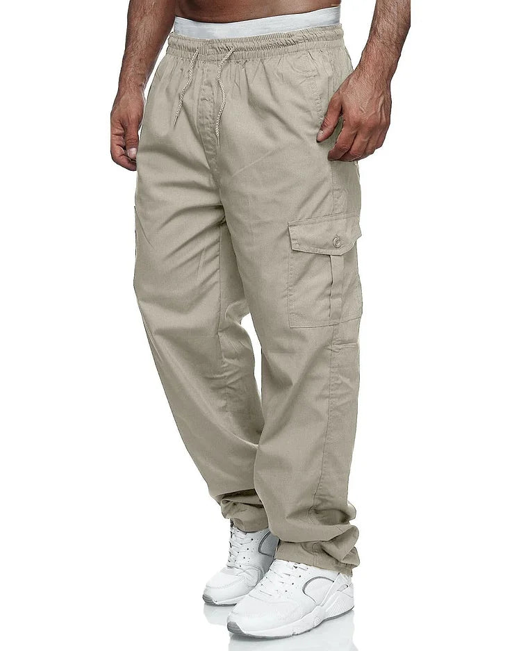 Men’s Straight Trousers Regular Length with Patch Pockets