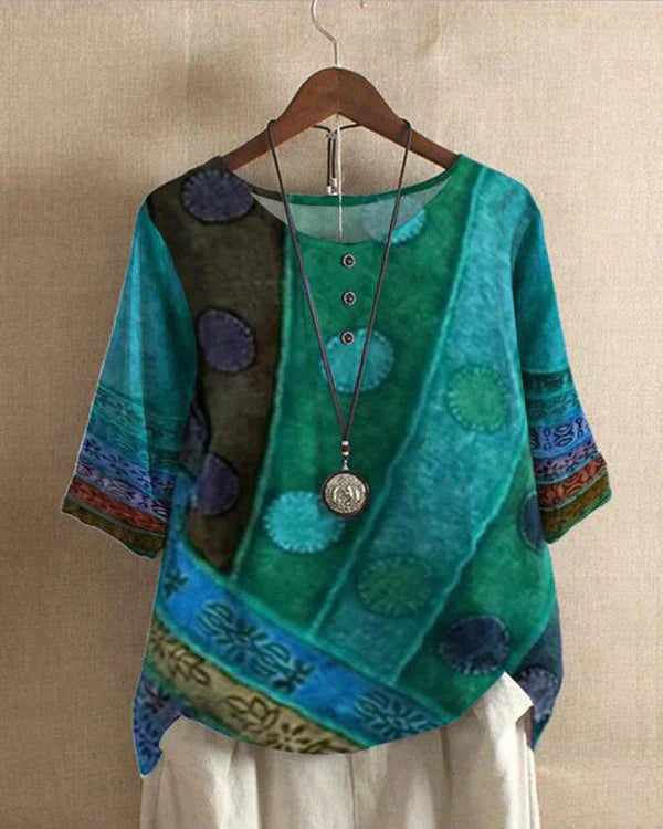 Boho Tunic Loose Fit Asymmetrical Hem