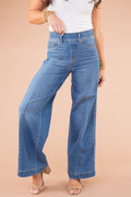 Women’s Flared Jeans Ankle Length Front Pockets