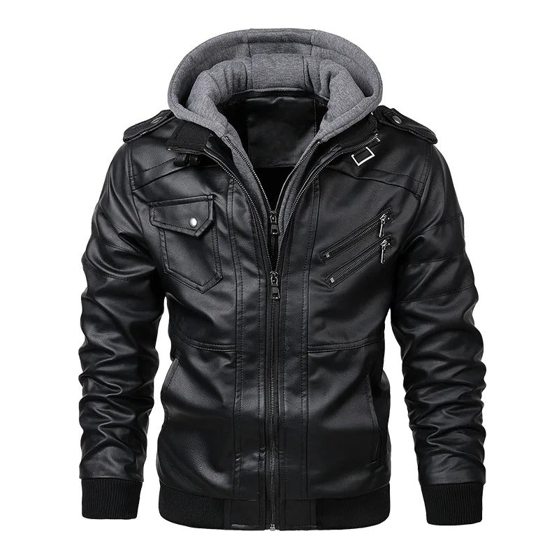 Men’s Jacket Straight Shape Long Sleeve with Attached Hood