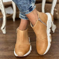 Women’s Ankle Boots Flat Silhouette Side Zipper