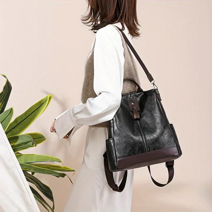 Backpack Structured Shape Zip Pocket