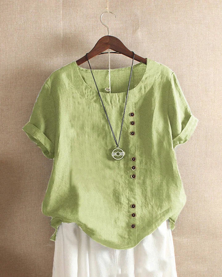 Blouse Straight Cut Short Sleeves