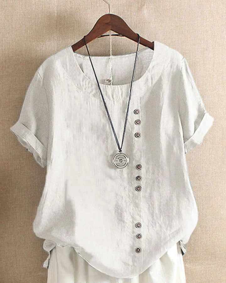 Blouse Straight Cut Short Sleeves