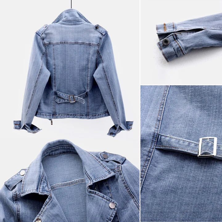 Women’s Straight Cut Denim Jacket Hip-Length