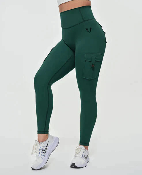 High-Waisted Leggings Fitted Design with Cargo Pockets
