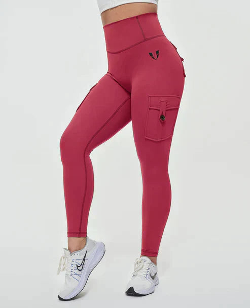 High-Waisted Leggings Fitted Design with Cargo Pockets