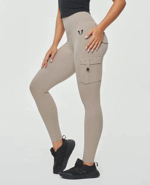 High-Waisted Leggings Fitted Design with Cargo Pockets