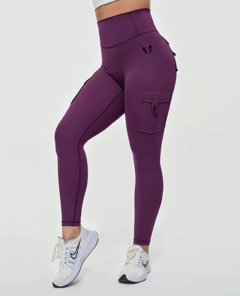 High-Waisted Leggings Fitted Design with Cargo Pockets