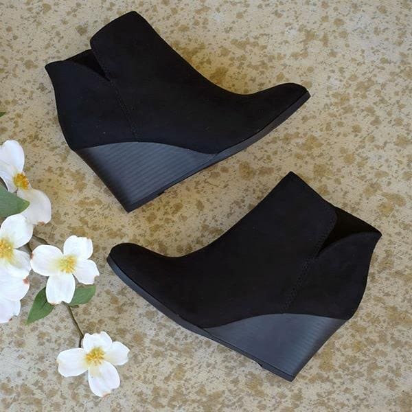 Ankle Boots Smooth Finish Pointed Toe