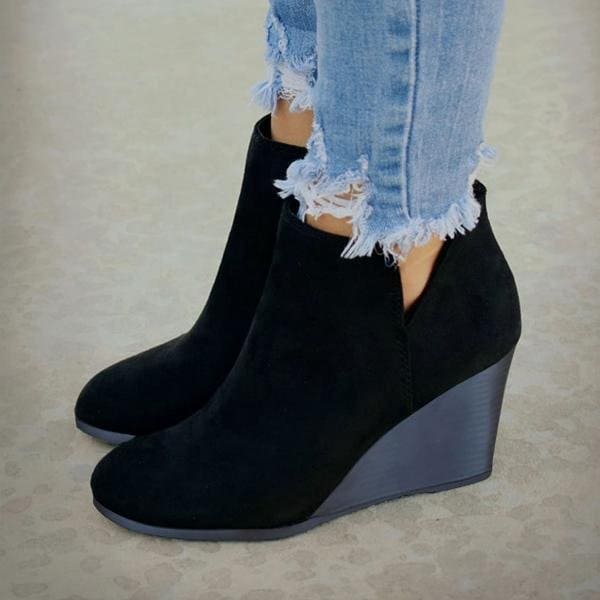 Ankle Boots Smooth Finish Pointed Toe