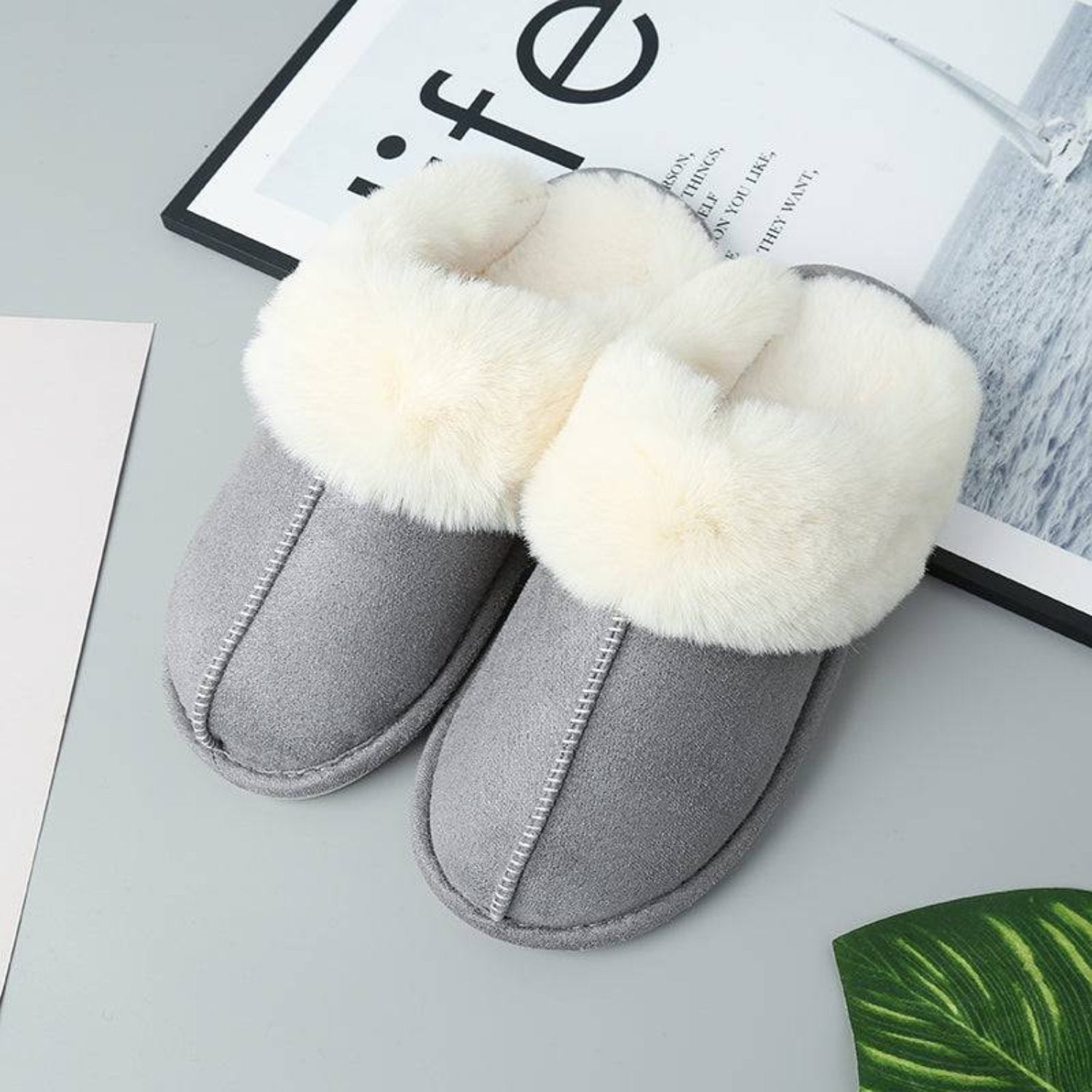 Women’s Slippers Low-Cut Closed-Toe Flat Sole