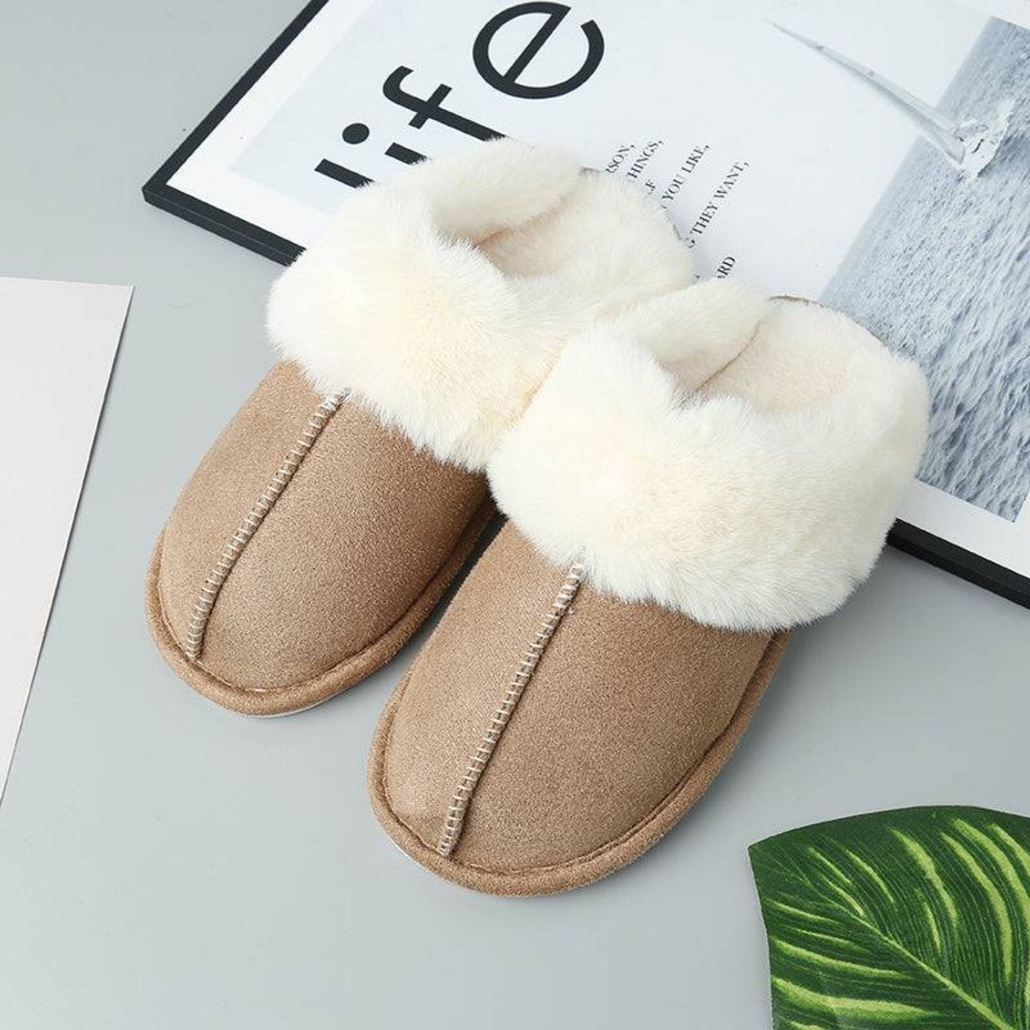 Women’s Slippers Low-Cut Closed-Toe Flat Sole