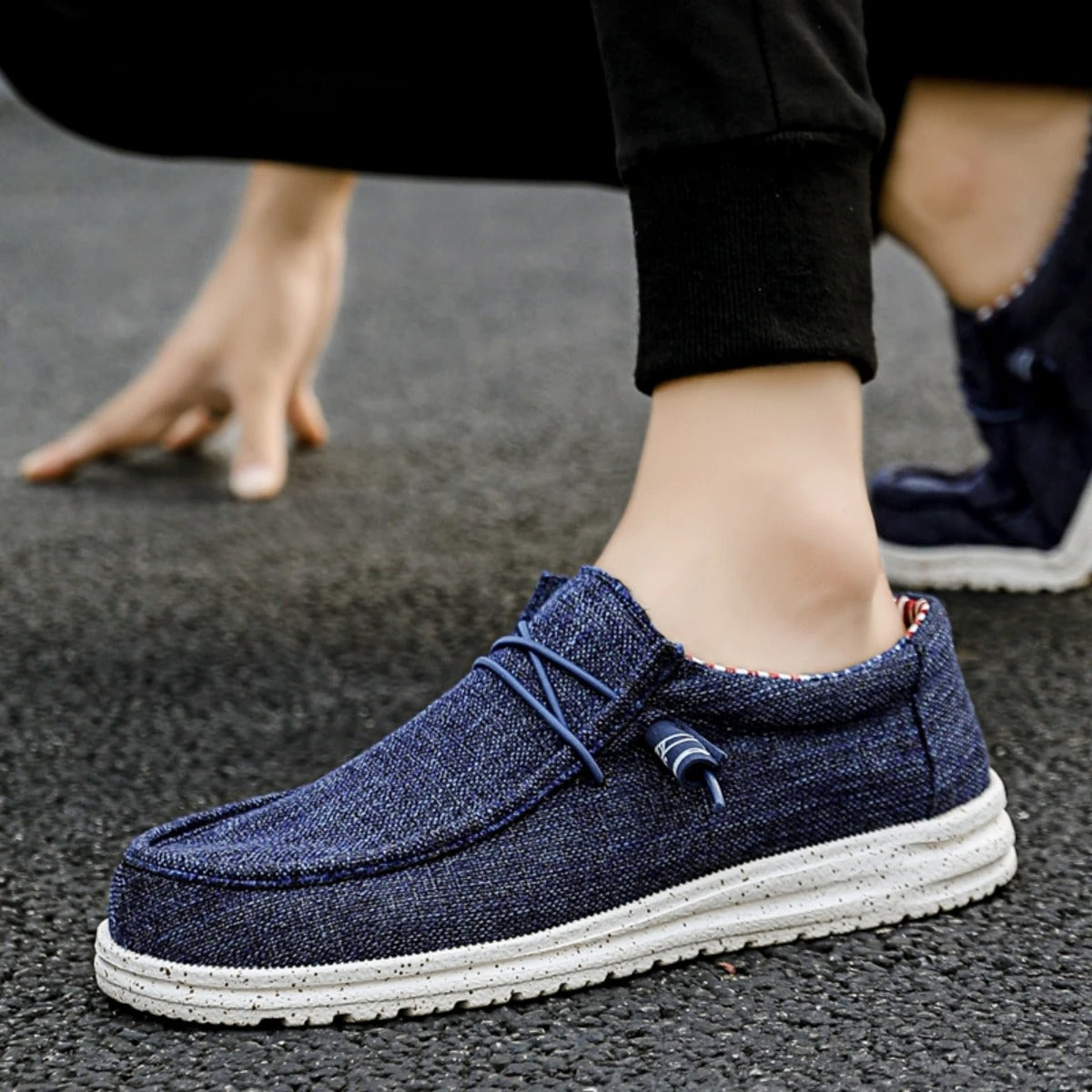 Men’s Slip-On Loafers Textured Surface