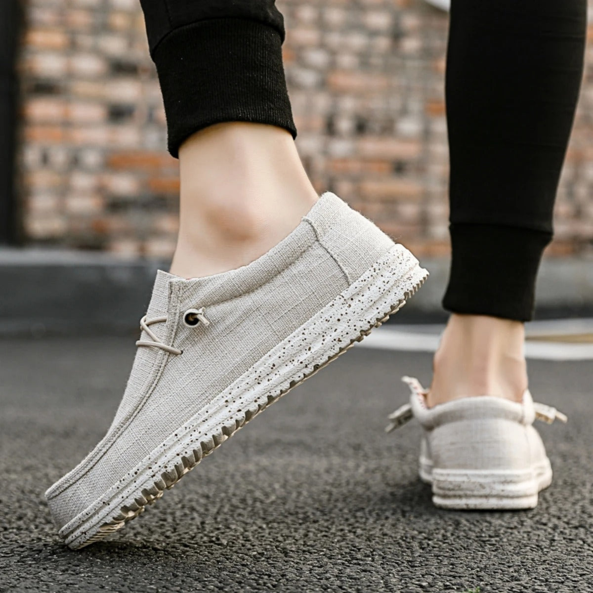 Men’s Slip-On Loafers Textured Surface