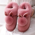 Bunny Slippers Closed Toe Plush Design