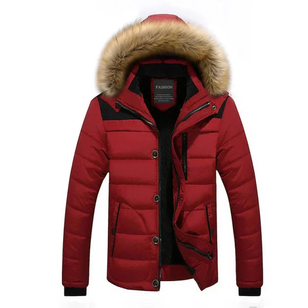 Men’s Winter Jacket Straight Cut Full-Length Sleeves