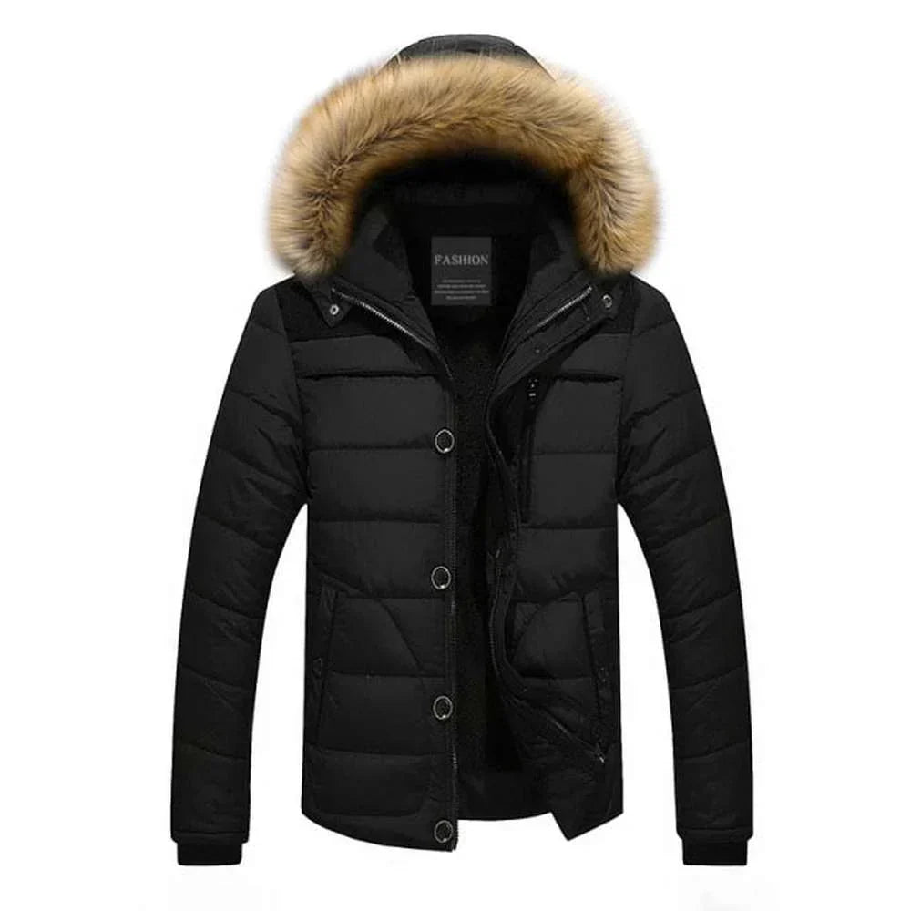 Men’s Winter Jacket Straight Cut Full-Length Sleeves