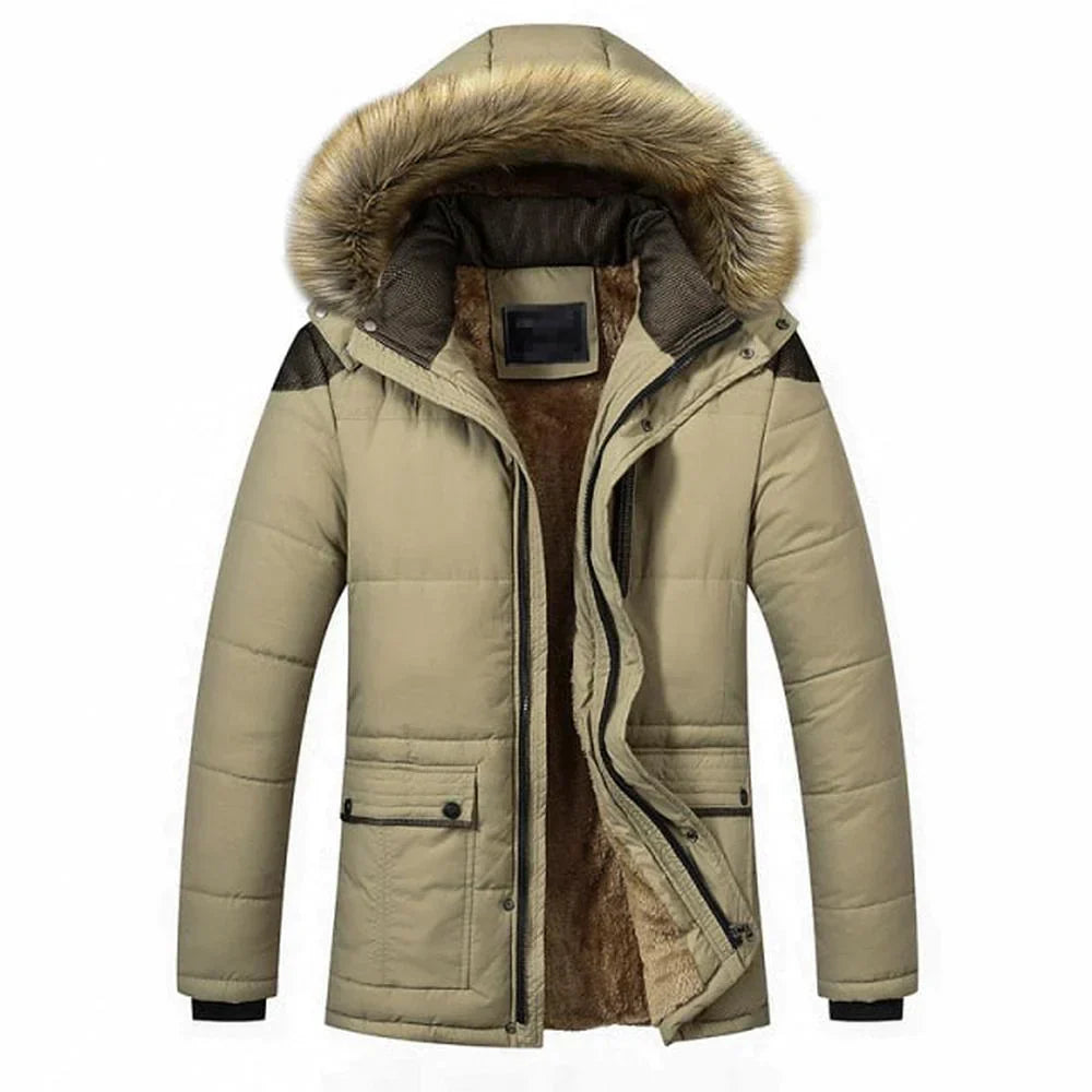 Men’s Straight Winter Jacket Long Sleeve
