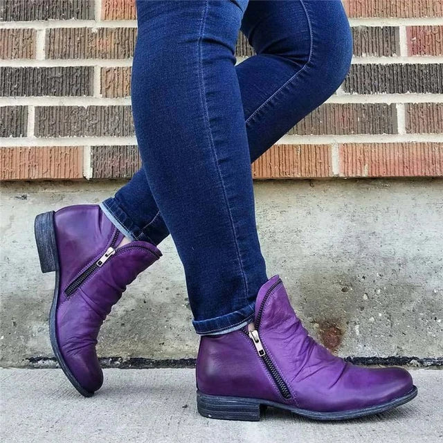 Ankle Boots Fitted Ankle Length Smooth Surface