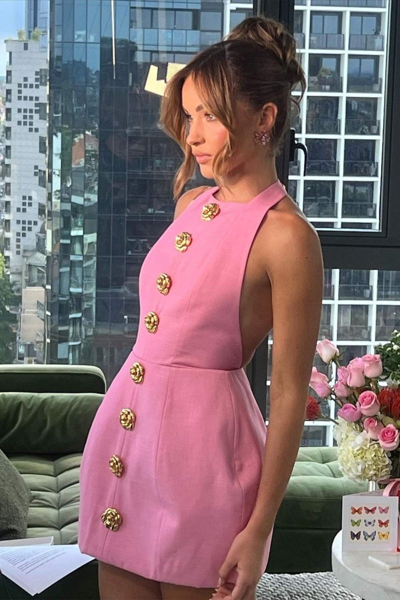 Mini Dress Slim Fit Backless