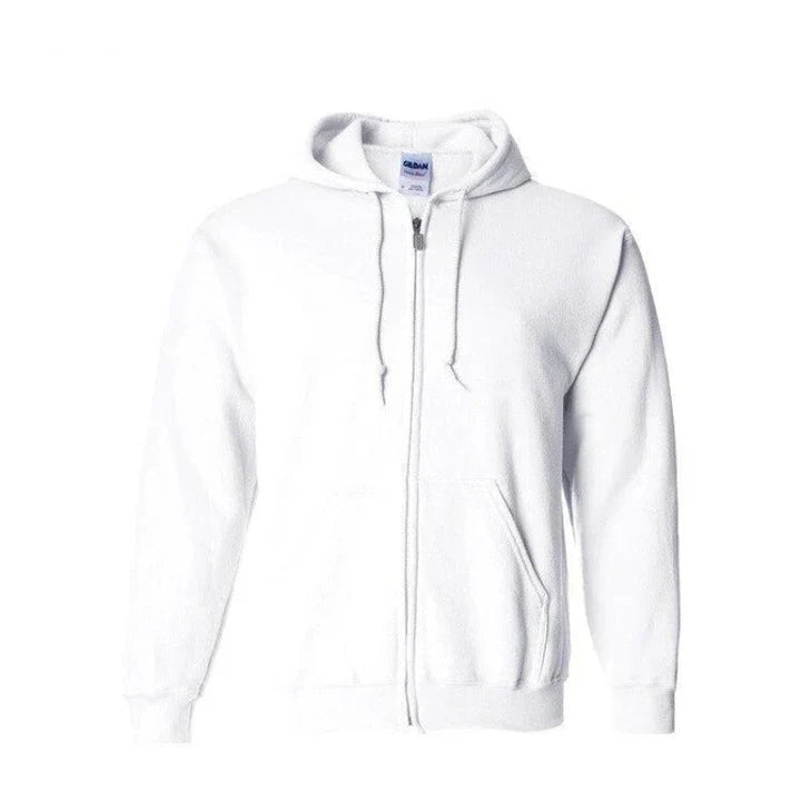 Men's Zip-Up Hoodie Straight Fit Hip-Length