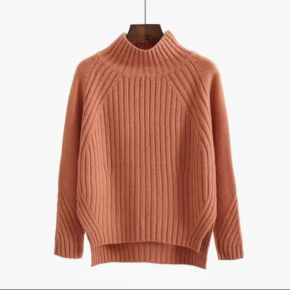 Women’s Sweater Fitted Long Sleeve Ribbed