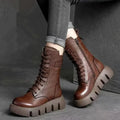 Ankle Boots Platform Sole Zipper Closure