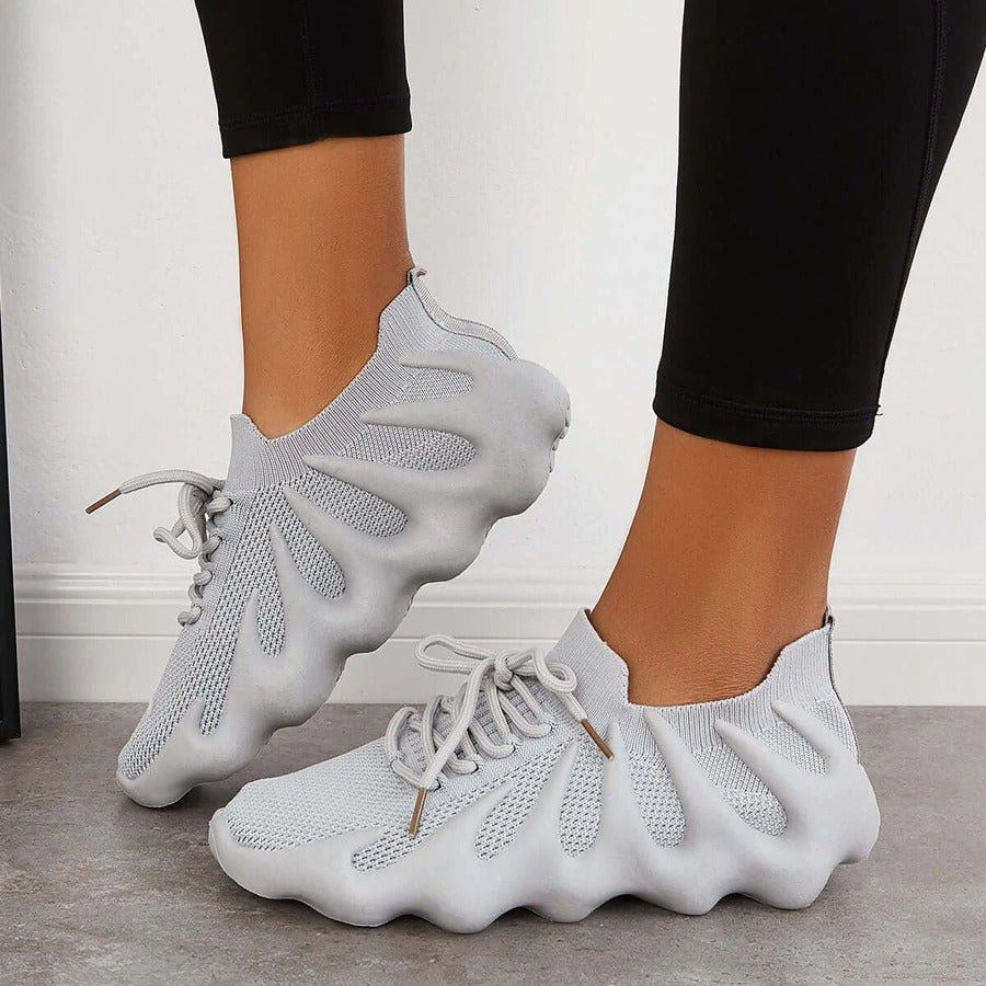 Lace-Up Sneakers Low-Cut Shape Rounded Silhouette