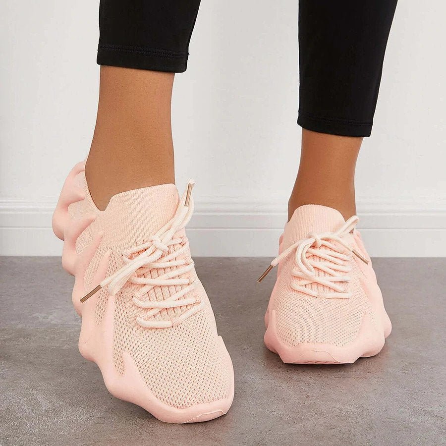 Lace-Up Sneakers Low-Cut Shape Rounded Silhouette