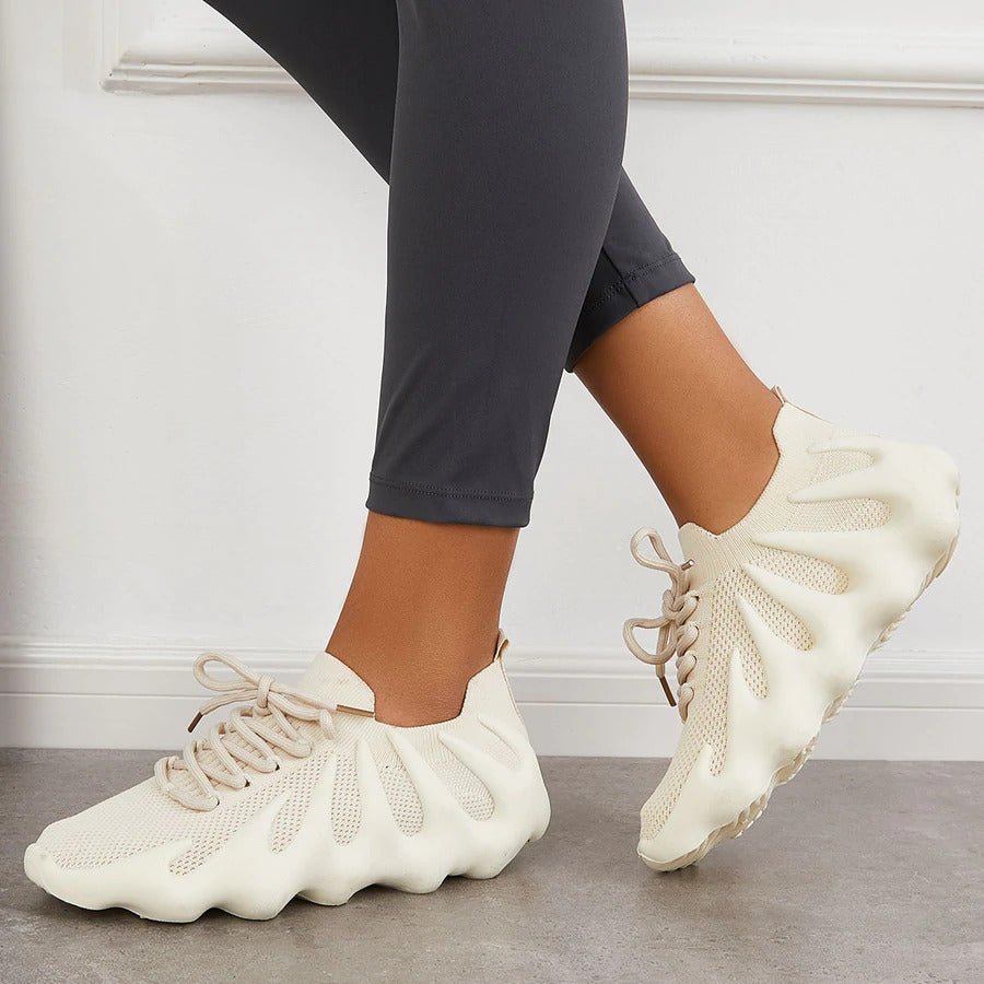 Lace-Up Sneakers Low-Cut Shape Rounded Silhouette