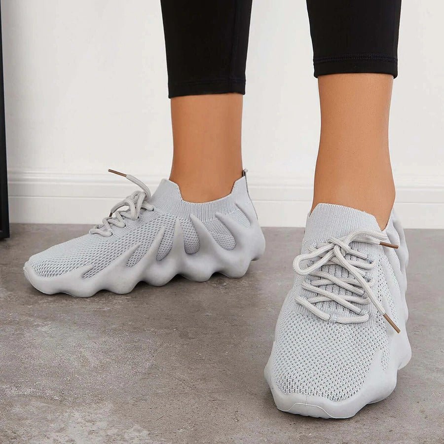 Lace-Up Sneakers Low-Cut Shape Rounded Silhouette